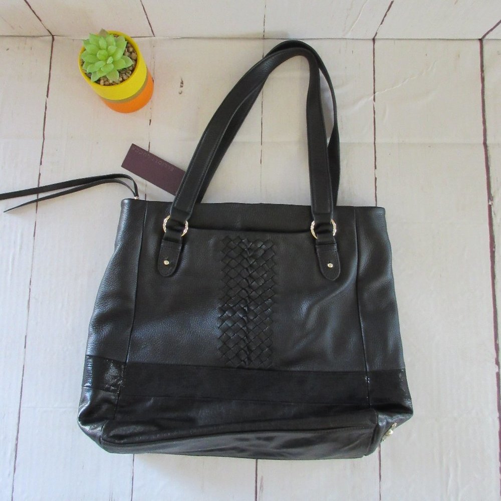 Elliott Lucca Black Leather Shoulder Bag